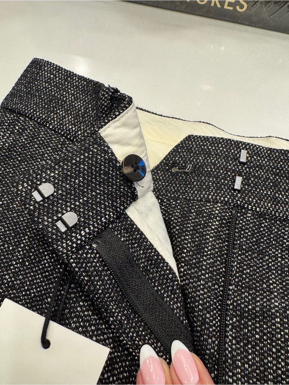 Zara Black Textured Wide-Leg Trousers - Picture 12 of 16
